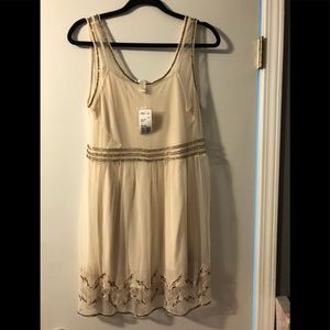 Forever 21 Dresses - Forever 21 Cream Dress with Metallic Beading Forever 21 Dresses - Forever 21 Cream Dress with Metallic Beading